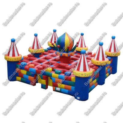 Надувной лабиринт "Циркачи", 10*10*3 м