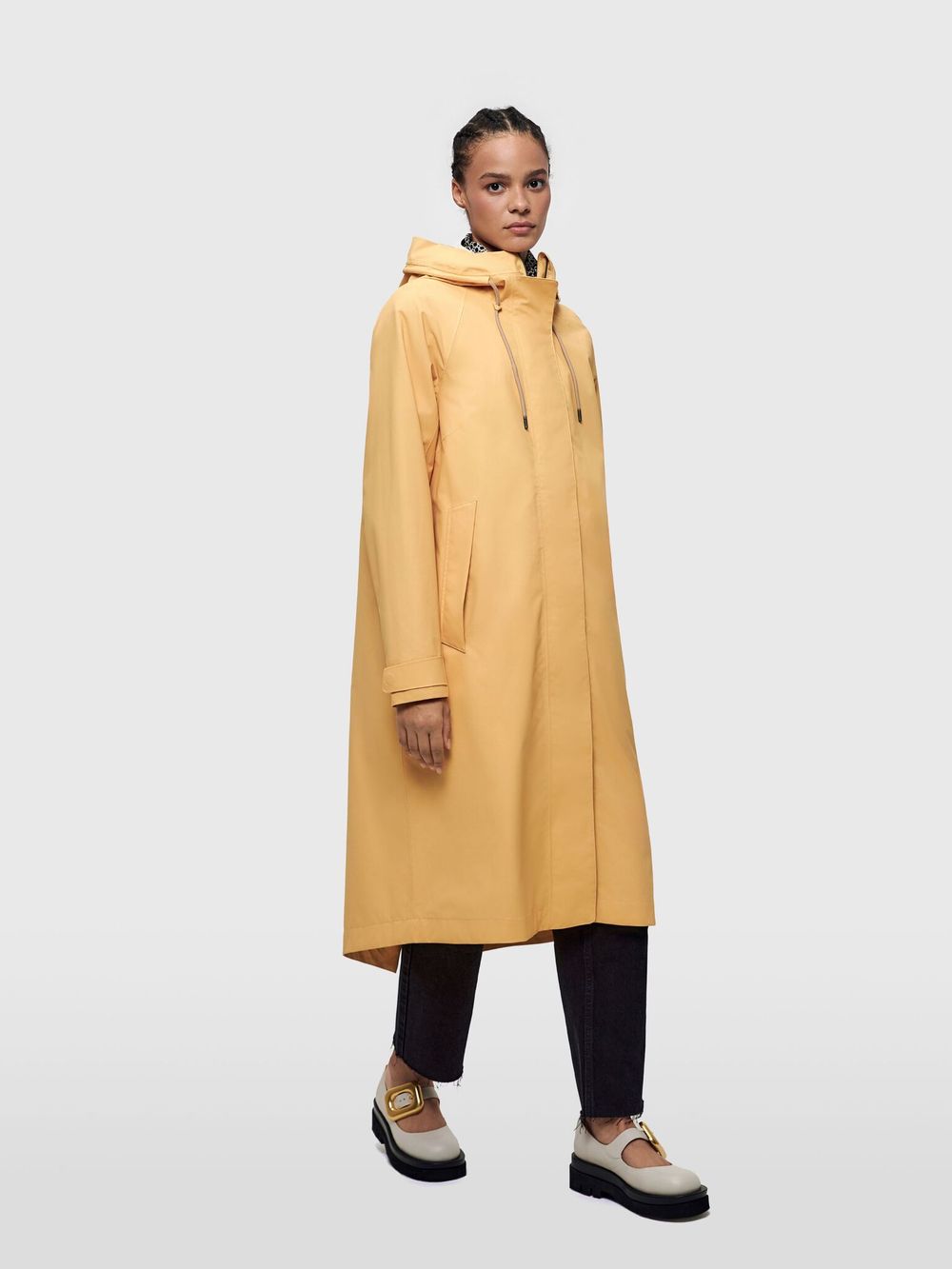 Женский плащ KAMA NORPPA желтая дыня
