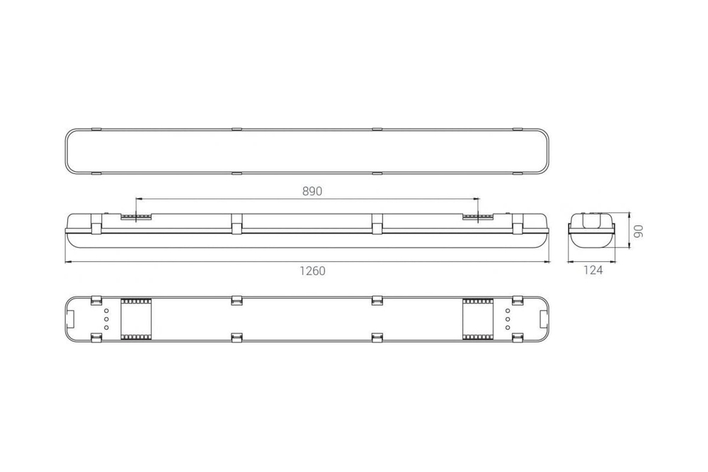 Светильник LED Diora LPO/LSP 19/2900 прозрачный 2900лм 19Вт 5000K IP65 0.9PF