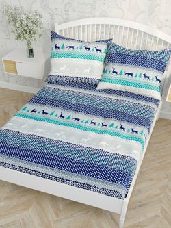 Простынь на резинке Сказка "Скандинавия" 160х200 см, перкаль