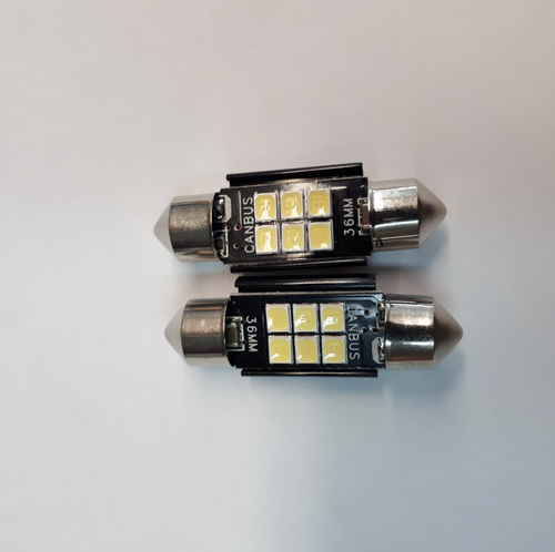 Светодиодная лампа C5W, 6 диодов, белый, 36мм (за 1 шт.)