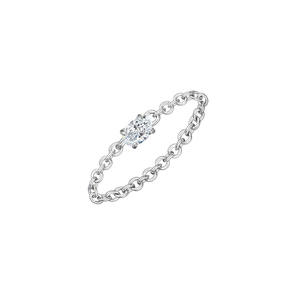 Кольцо-цепочка Oval