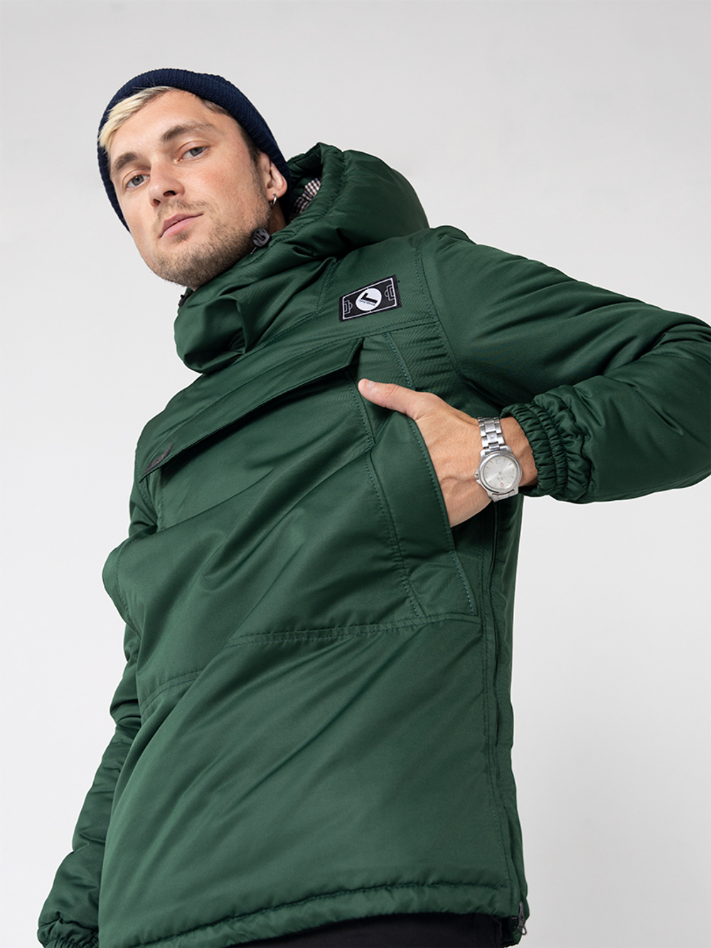 Анорак зимний мужской Город Горький зеленый