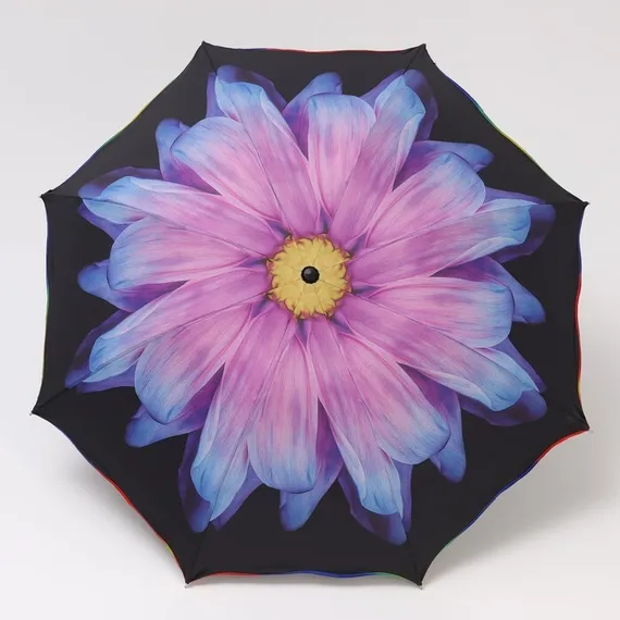 Зонт механический «Цветок», 4 сложения, 8 спиц, R = 47 см, рисунок МИКС