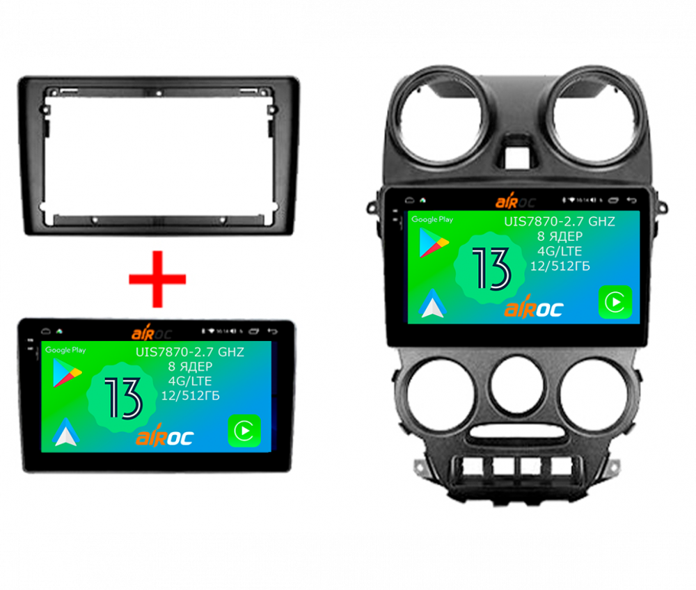 Магнитола для Lada Granta 2011-2018 (взамен ШГУ) - Airoc 2K AU-3006 на Android 13, TS20, 12/512Гб, SIM-слот