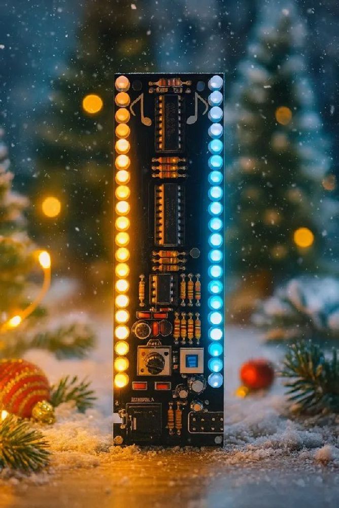 Набор для самостоятельной сборки и пайки (конструктор) &quot;20-сегментный музыкальный разноцветный LED с