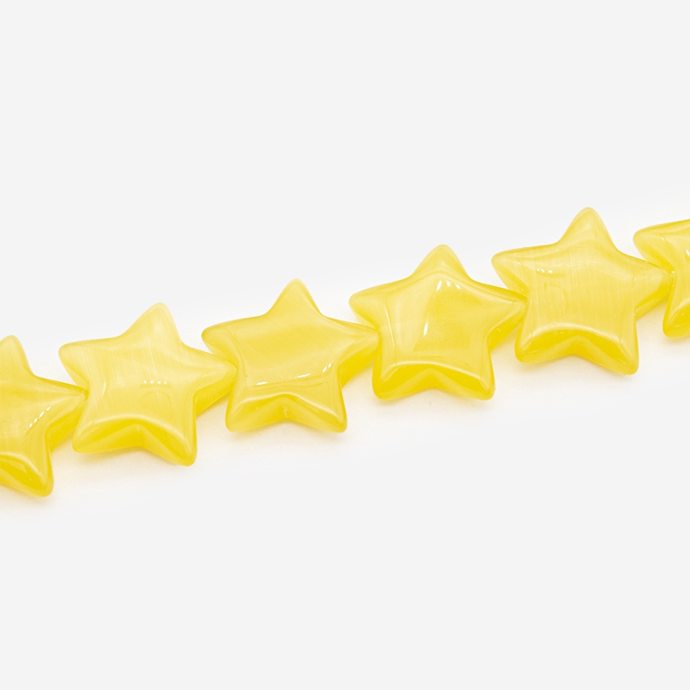 пр-989 Бусина "Звезда" 18мм, лимончелло