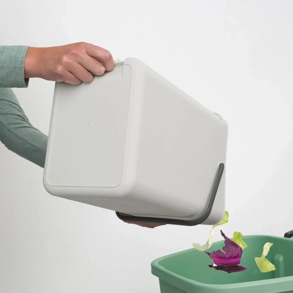 Brabantia Контейнер для мусора Sort & Go 16л Светло-серый