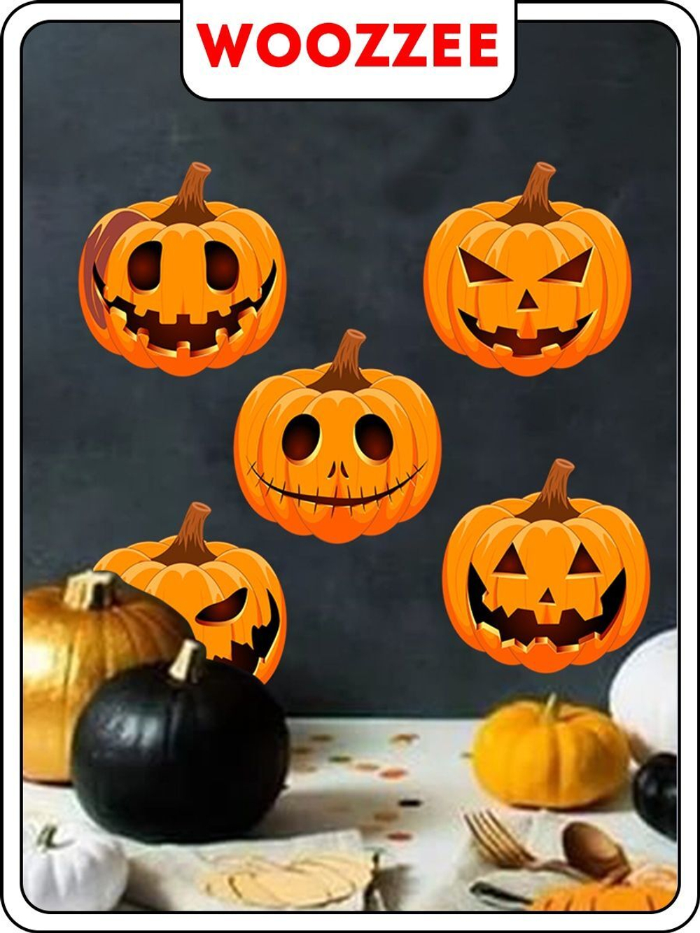 Наклейка декоративная "Хэллоуин тыквы"