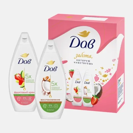 Подарочный набор Гель для душа 250мл + Гель для душа 250мл Дав в ассортименте