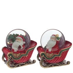 GAEM Фигурка декор в стекл шаре "Дед Мороз", D6 см, L9,5 W7 H9,5 см, 2в.