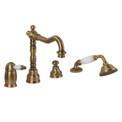 Смеситель на борт ванны 4 отв.  Migliore Oxford 19086 бронза купить