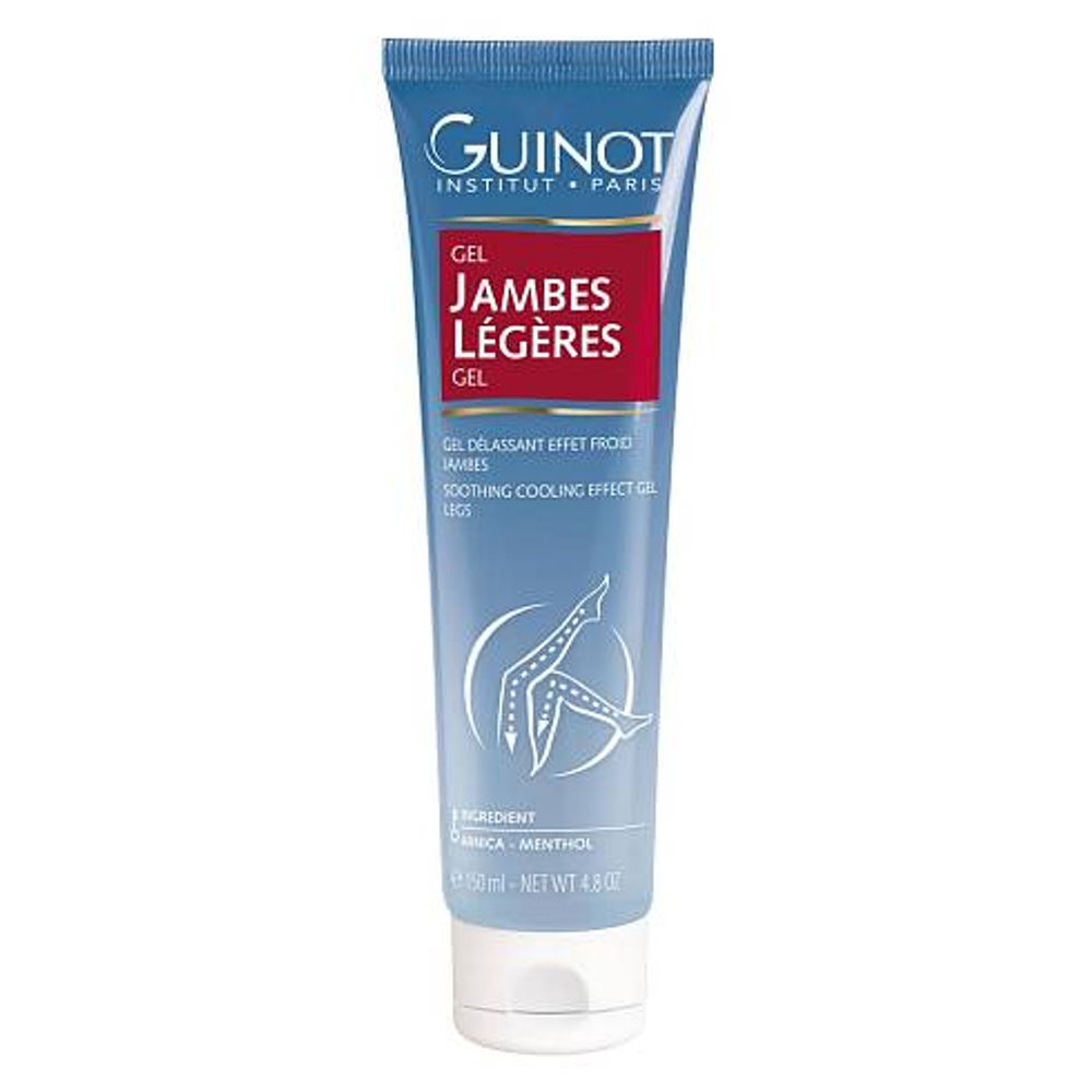 Gel Jambes Legeres Венотонизирующий охлаждающий гель с мгновенно впитывающейся текстурой и бодрящим ароматом предназначен для быстрого устранения усталости и тяжести в ногах.