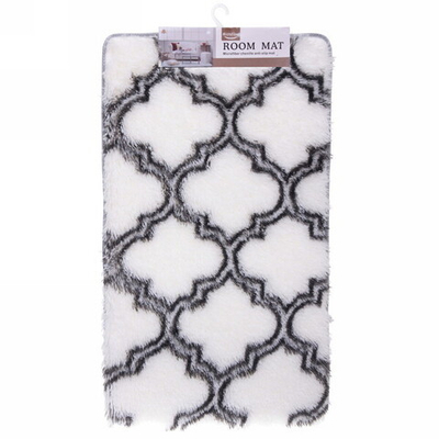 Коврик для ванной 60*100"Рамина» черно-белый