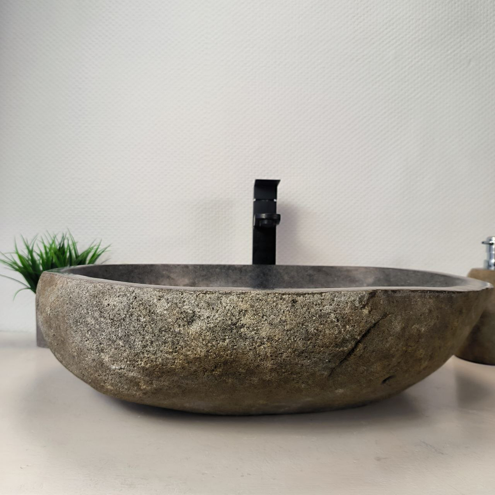 Раковина из речного камня RS-66038 58х46х15 из натурального камня