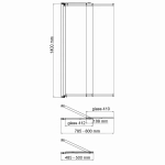 Шторка для ванны WasserKraft Main 41S02-80 WasserSchutz Fixed