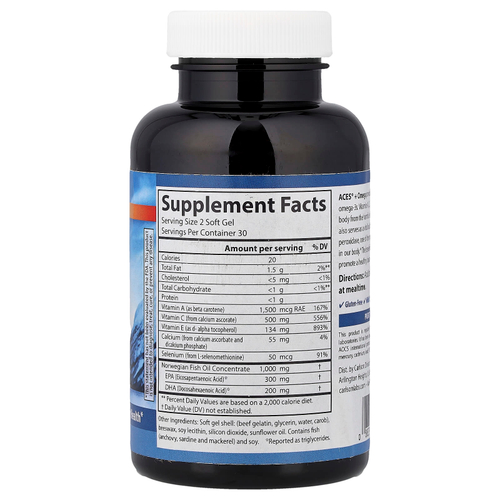 Carlson, ACES® + омега, 60 капсул