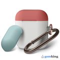 Duo Hang Case for AirPods 1/2 [Body - Nightglow Blue, Top - Italian Rose, Coral Blue]