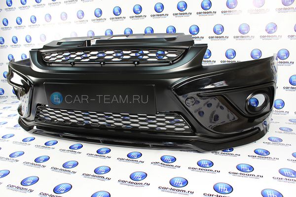 Бампер передний на Лада Приора "ЮролТюнинг" XMUG окрашенный в цвет