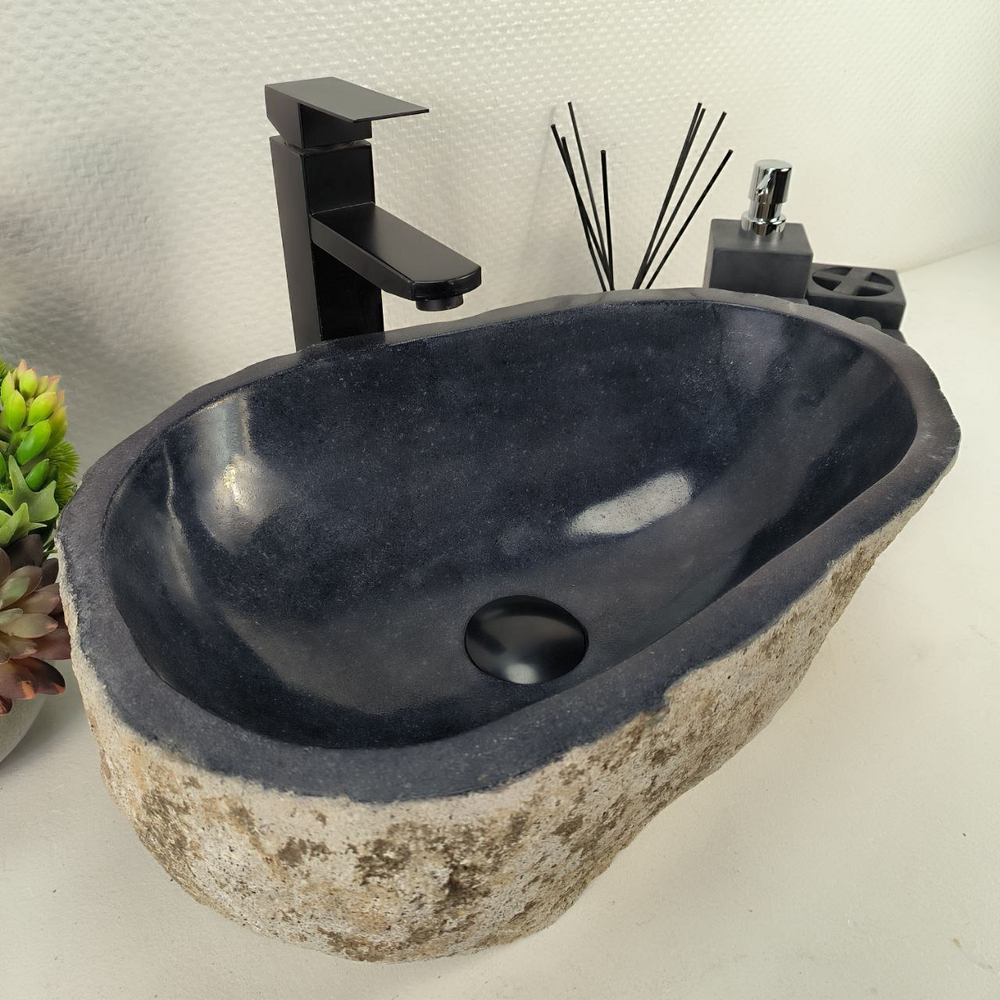 Раковина из речного камня RS-64927 47*33*16 0856