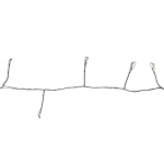 Гирлянда для дома НИТЬ «Мишура» 20 м 500 ламп LED, зеленый провод, мерцание, IP-20, 220v, Теплый белый