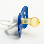 2866365 Соска-пустышка латексная классическая с держателем «Маленький джентльмен», от 0 мес.