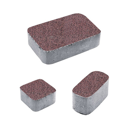 Тротуарная плитка КЛАССИКО - Гранит+ Красный с черным, комплект из 3 видов плит