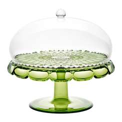 Блюдо для торта с крышкой vanity, D30 см, зеленое