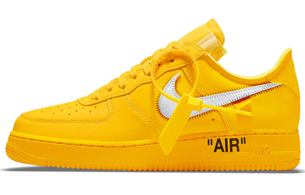 Off White X Nike Air Force 1 Low Lemonade Hyper Sneakers