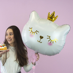 Фигура Falali Котёнок с короной белый #23102