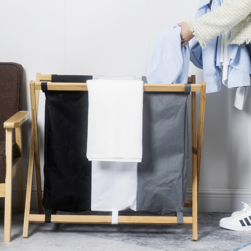 Корзина для белья с раздельным хранением