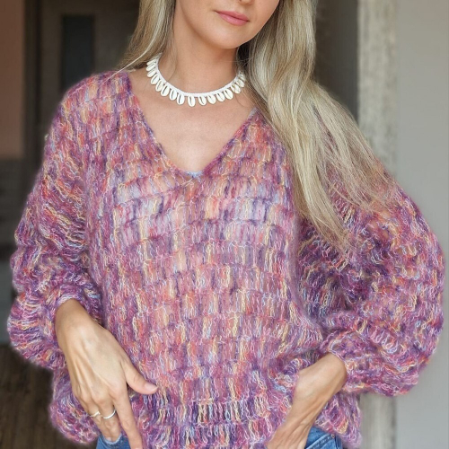 Видео мастер-класс по вязанию крючком пуловера-паутинки "Opera"