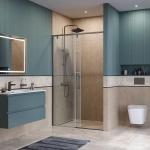 Душевая дверь BelBagno SOFT_CLOSE-1-BF-1-130-C-GM 130 стекло прозрачное/профиль оружейная сталь