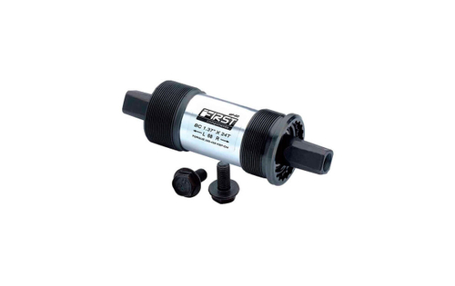 Каретка FIRST, алюминиевая, под стакан 68мм, квадратный вал, 122мм х1,37"х24, серебристая