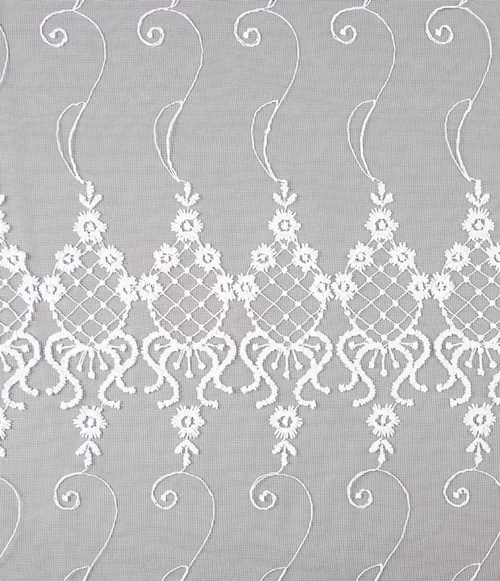 Тюль Legrand Флёр снежно-белый с фигурным краем