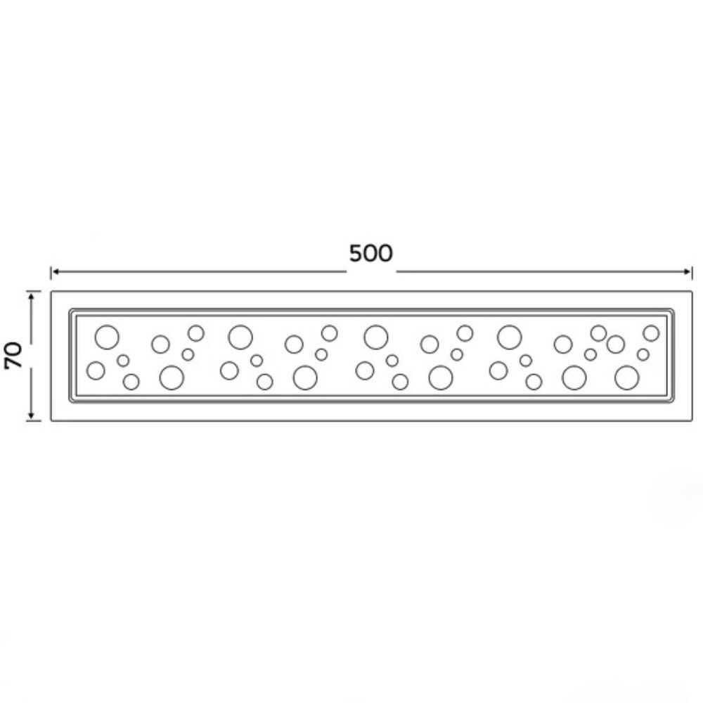 Трап канализационный углов, 40 мм, 500х70 мм, Gappo, нерж сталь, G85007-2