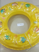 Надувной круг 60 см, выпуклый с рыбками, 4 цвета микс, с-30323