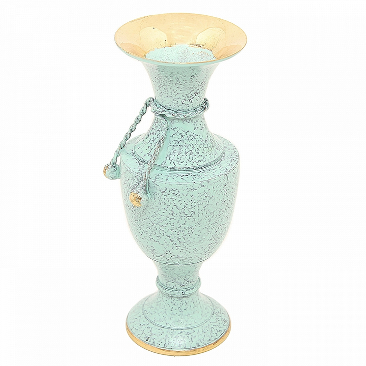 Ваза, латунь, цвет бирюзовый