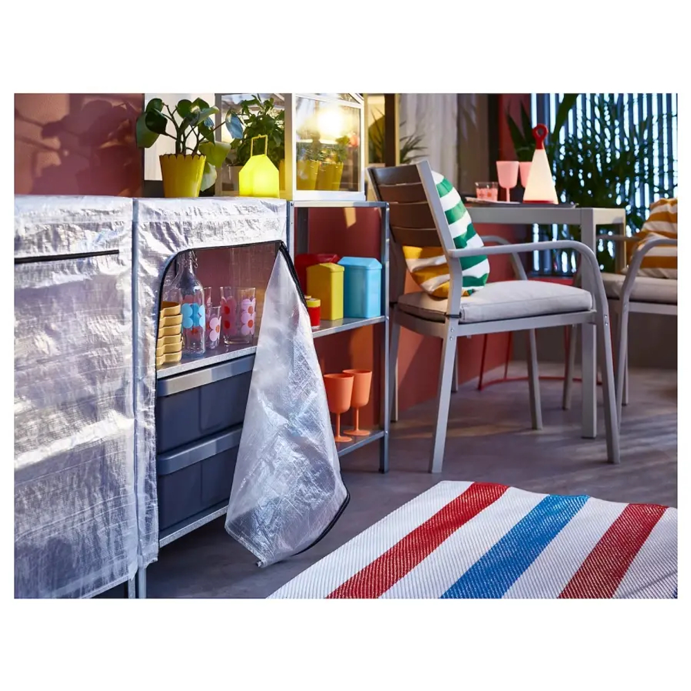 Стеллаж c чехлом - IKEA HYLLIS, 180х27х140 см, оцинкованный, ХИЛЛИС ИКЕА