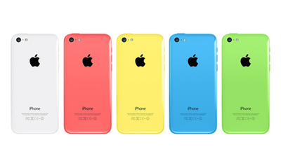 Корпус, крышка, задняя часть iPhone 5C (белый/красный/синий/желтый/зеленый)