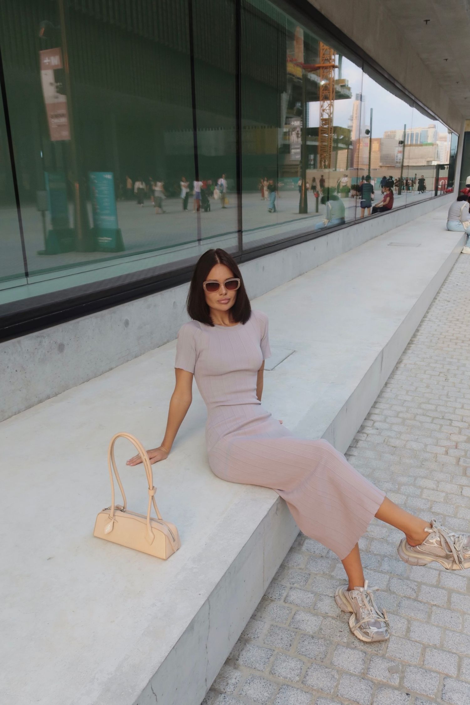 трикотажное платье, grey