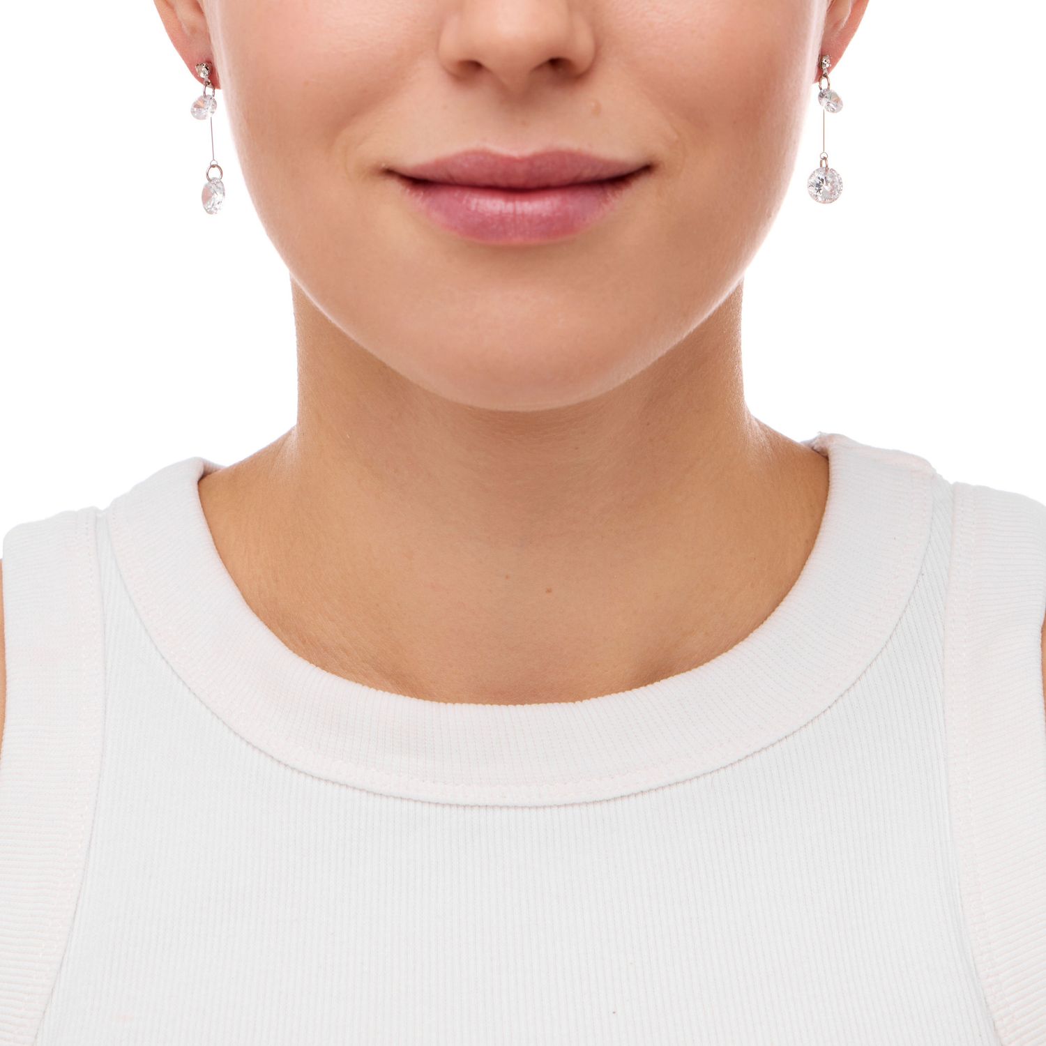 Серьги Double Crystal Earrings