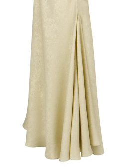 Шелковая юбка макси с вшитыми воланами