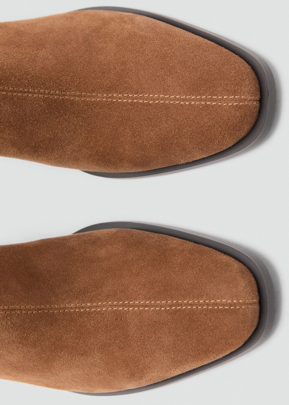 Ботинки из спилка на блочном каблуке