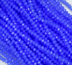 БМ007НН23 Хрустальные бусины "рондель", цвет: синий матовый, 2х3 мм, кол-во: 95-100 шт.