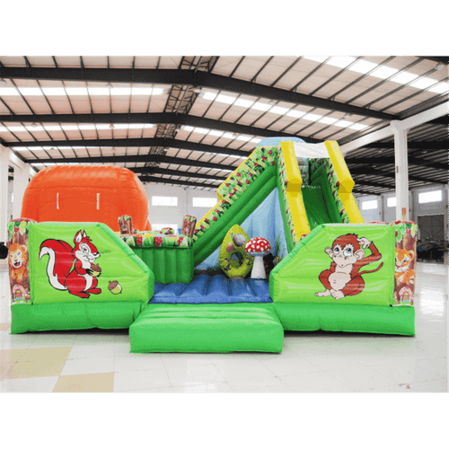 Коммерческий надувной батут-горка "Райский лес"