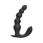 Черная анальная виброёлочка Anal Bead Vibrator с пультом ДУ (Цвет: черный)
