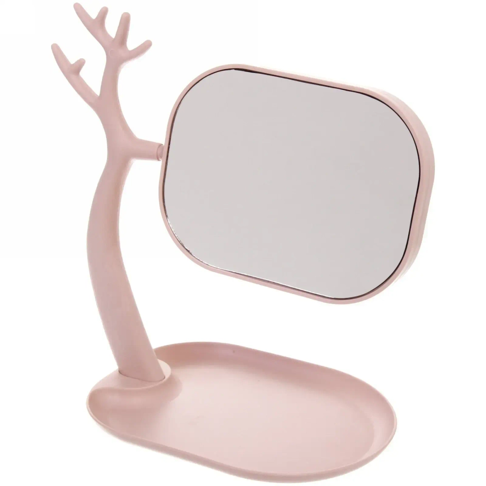 Зеркало настольное «High Tech - Garden», с увеличением, цвет розовый, 26см