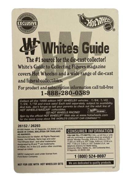 Hot Wheels White's Guide Promo Tail Dragger 26293 (1999)