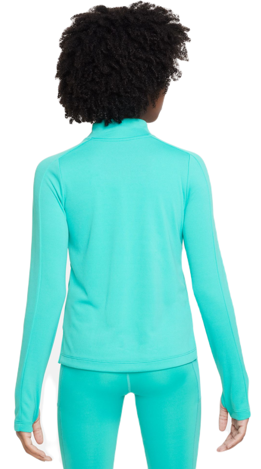 Кофта для девочки теннисная  Nike Dri-Fit Long Sleeve 1/2 Zip Hoodie - clear jade/white